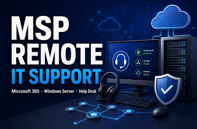 provide msp style remote IT support for microsoft 365 and windows