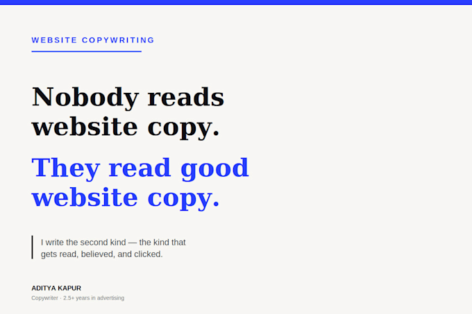 write website copy that turns scrollers into customers