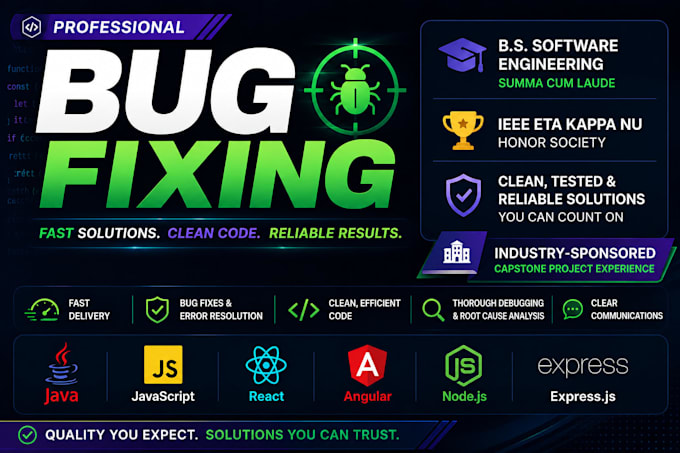 debug and fix your java, javascript, react, angular, or node js app