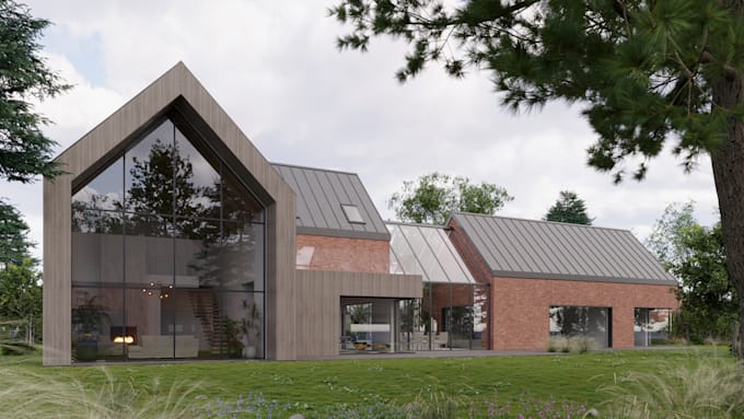 create realistic 3d exterior rendering , 3d model