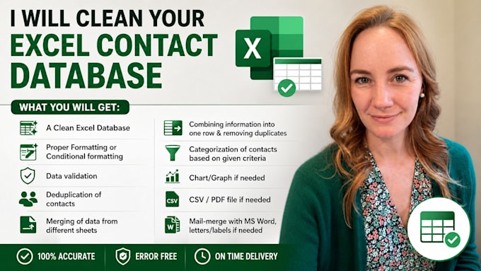 clean your excel contact database