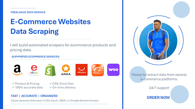 build automated scrapers for ecommerce products and pricing data