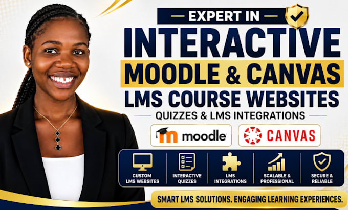 create interactive moodle canvas lms course website quizzes and lms integrations