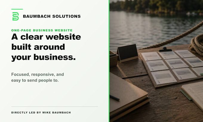 design a clear one page website for your small business