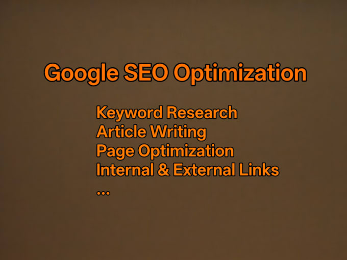 google SEO article writing and content optimization
