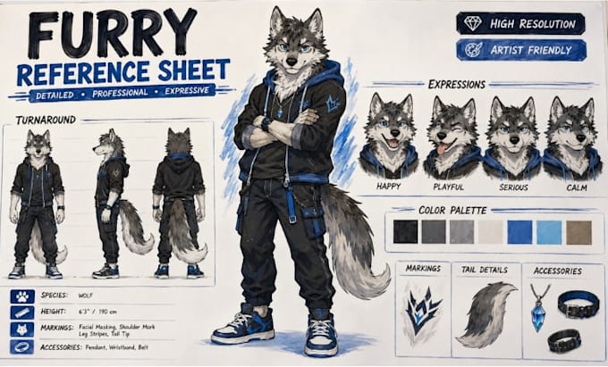create furry reference sheet fursona ref sheet furry oc character sheet