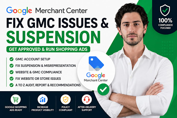 fix google merchant center misrepresentation, gmc suspension, shopping ads issue