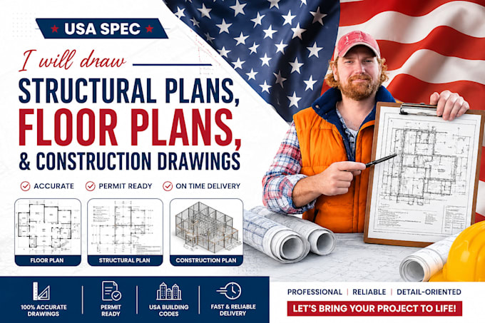 draw structural plans, floor plans, and construction drawings