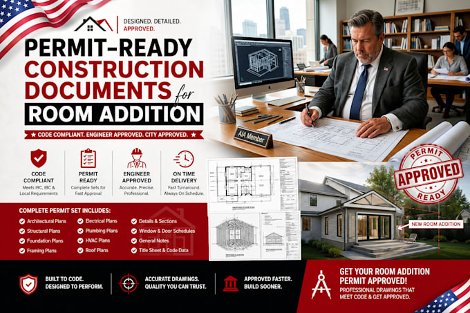 create permit ready construction documents room addition