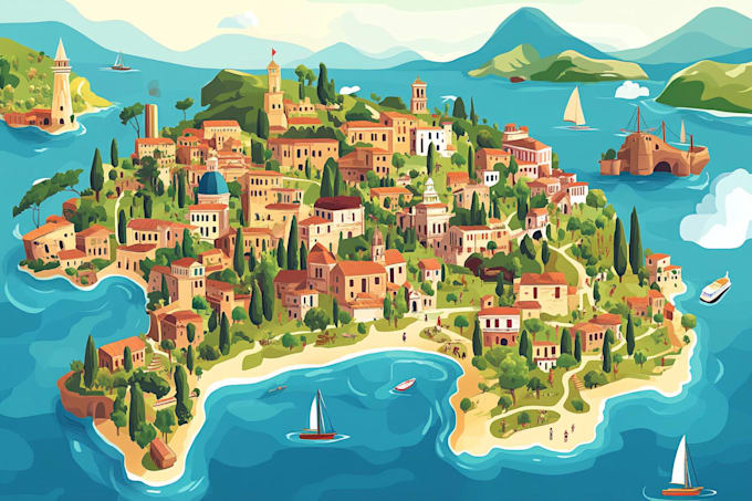 design a unique vector map, realistic or fantasy