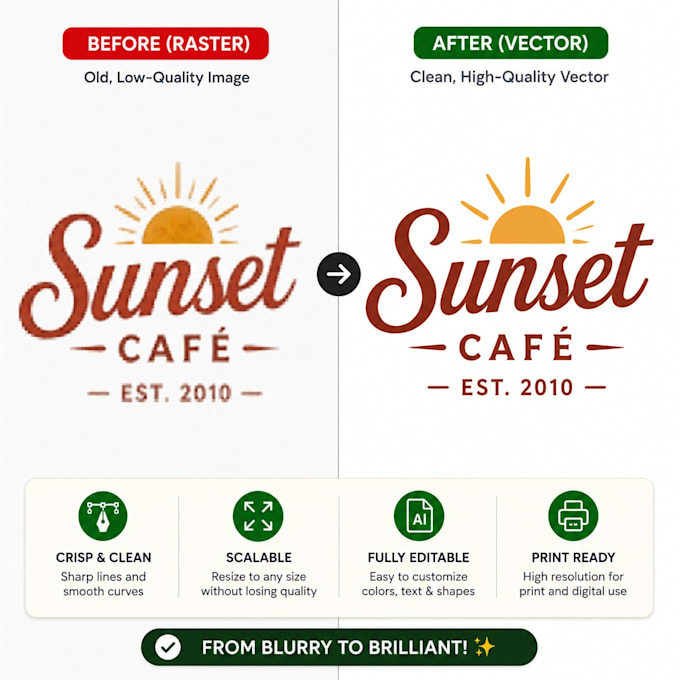 restore hazy images to vectors