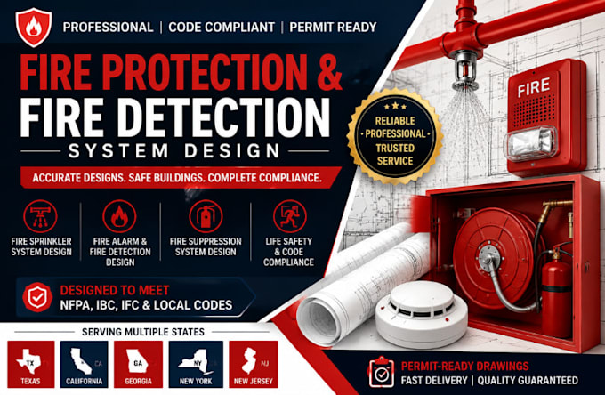 tx, ca, ga, ny, USA professional fire protection, fire detection system design