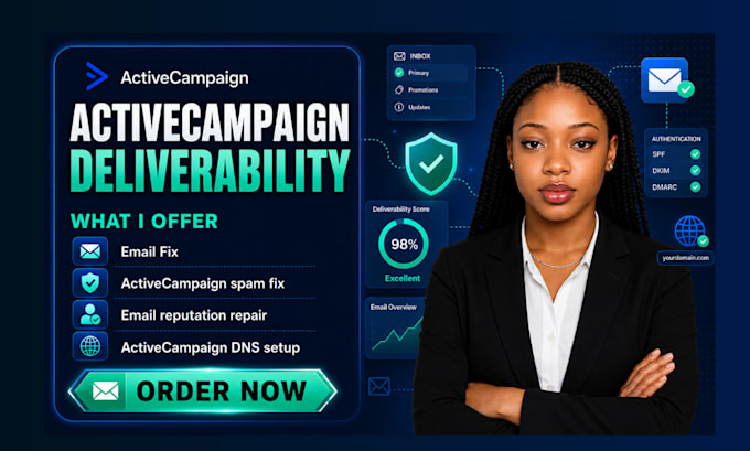 fix activecampaign deliverability spam fix domain authentification dns setup
