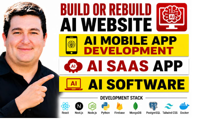 be saas full stack developer for ai software web app ai saas website or app