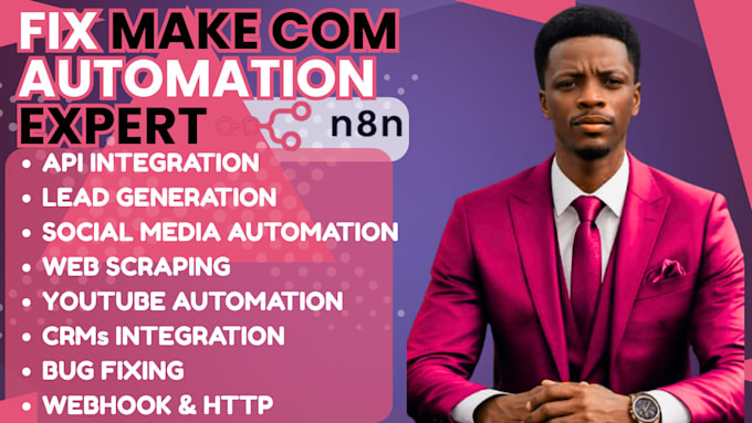 setup, make com automation make com made com fix make scenario n8n automation