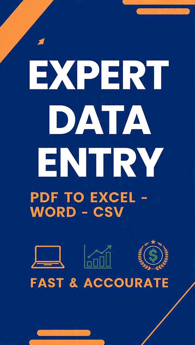convert pdf to excel and do data entry