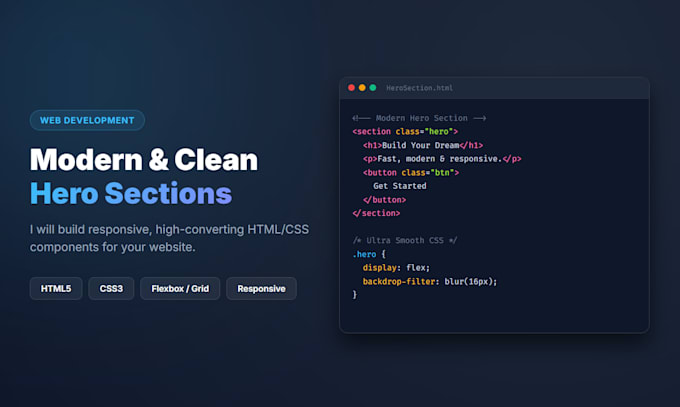 be your expert html css and javascript web developer