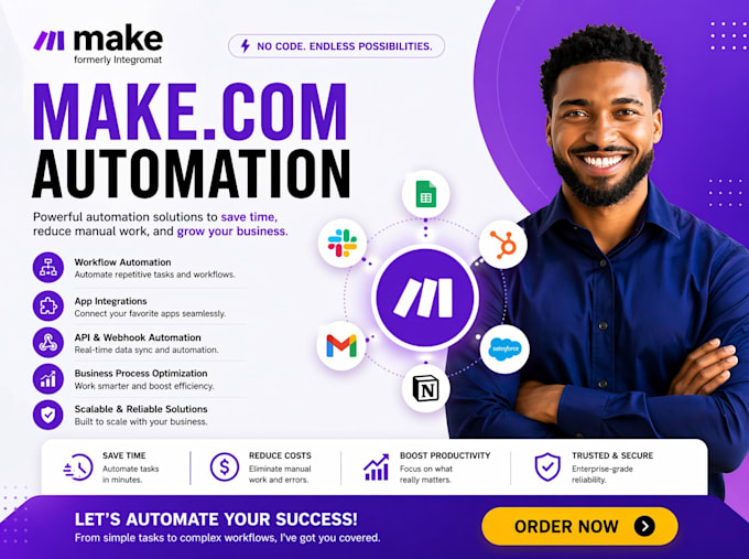 setup and fix make com automation, n8n, airtable database