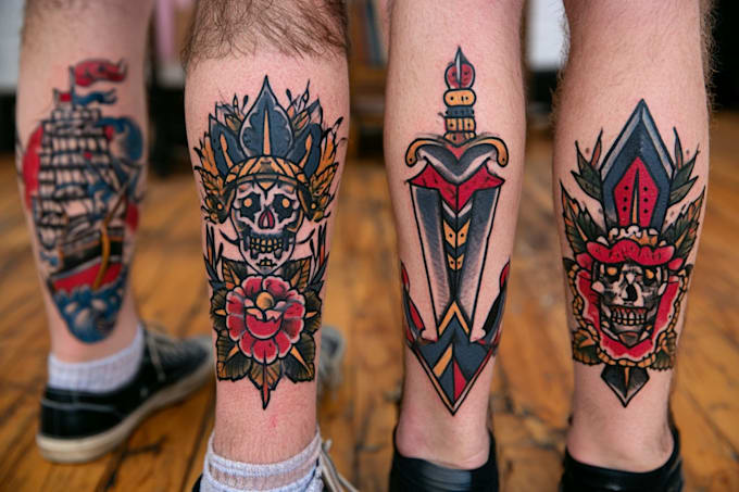 create any design in flash traditional tattoo style