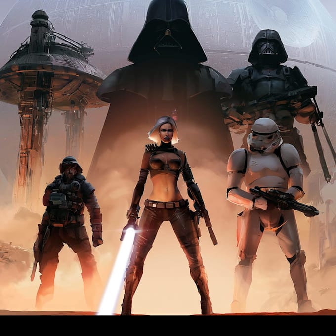 create star wars and sci fi illustration