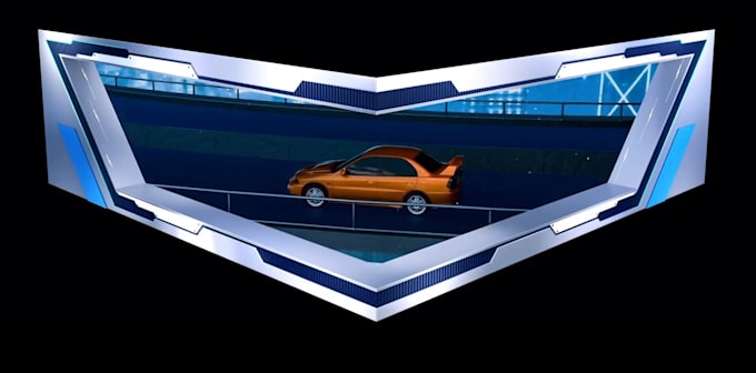 create anamorphic car cgi animation led screen digital billboard billboard ads