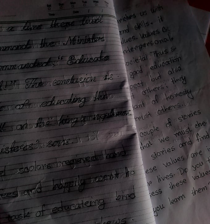 write anything in neat and beautiful handwriting