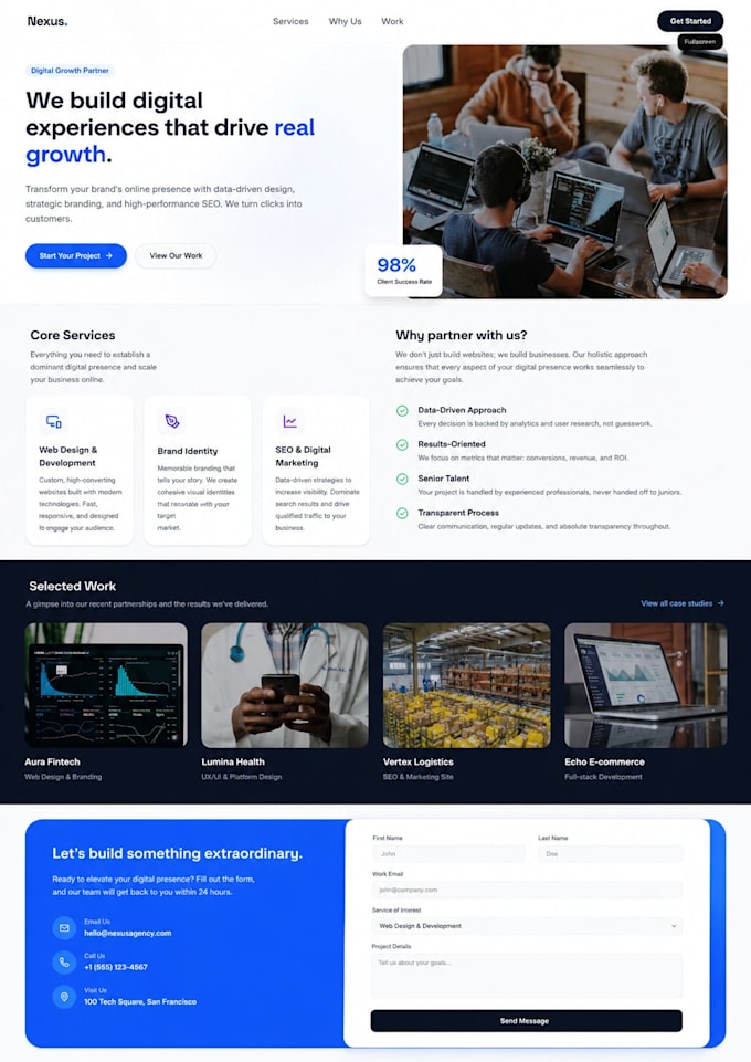 design a professional website for your brand