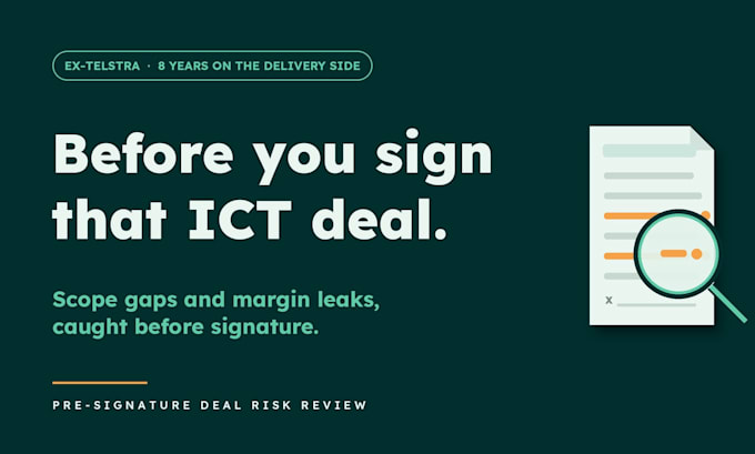 audit your ict deal for scope gaps and margin leaks before you sign