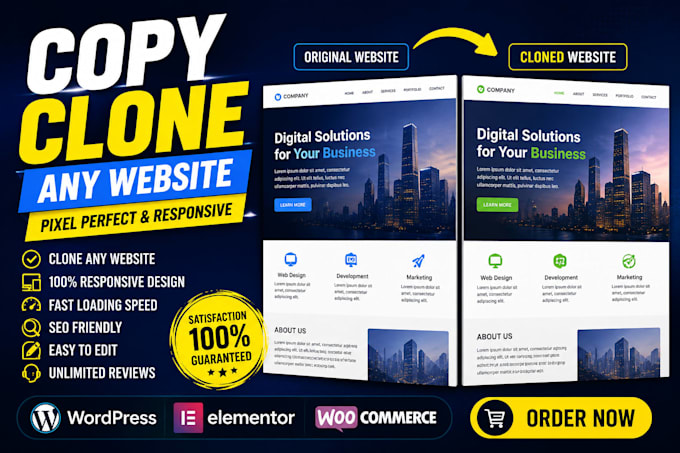 copy clone website and duplicate redesign website