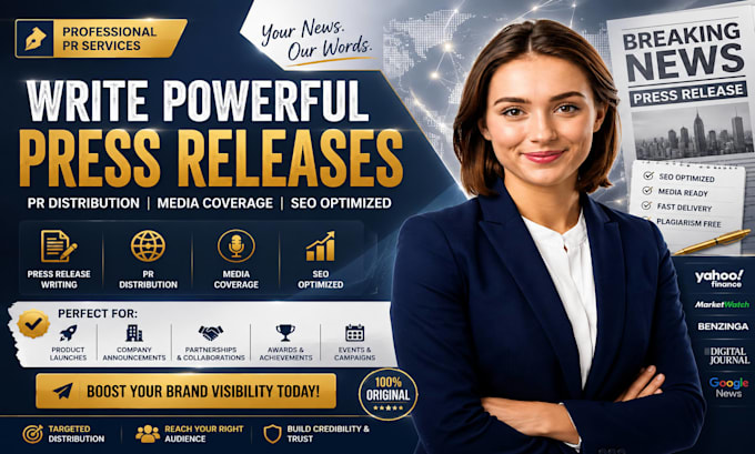 write press release PR distribution submit press release media coverage SEO