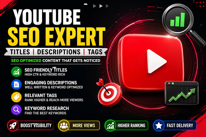write youtube SEO titles, descriptions and tags