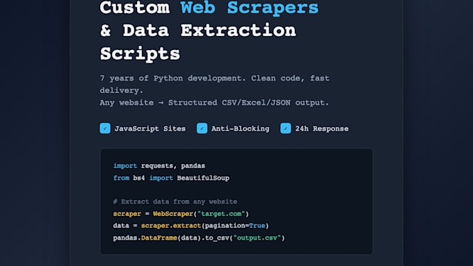python web scraping automation data extraction