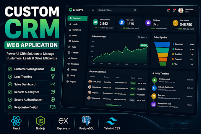 build a custom CRM web application