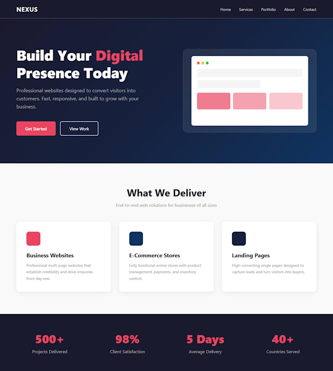 bilingual professional website in 5 days