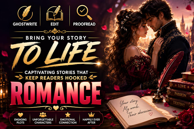 ghostwrite edit proofread romance web novel fantasy fiction story