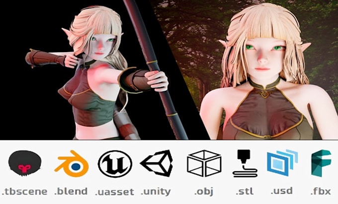 do 3d game character animation 3d rigging model unreal engine ue5 game animation