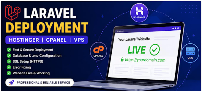 deploy laravel website on hostinger, cpanel or vps
