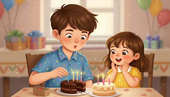 create whimsical children book illustrations with vibrant custom artwork