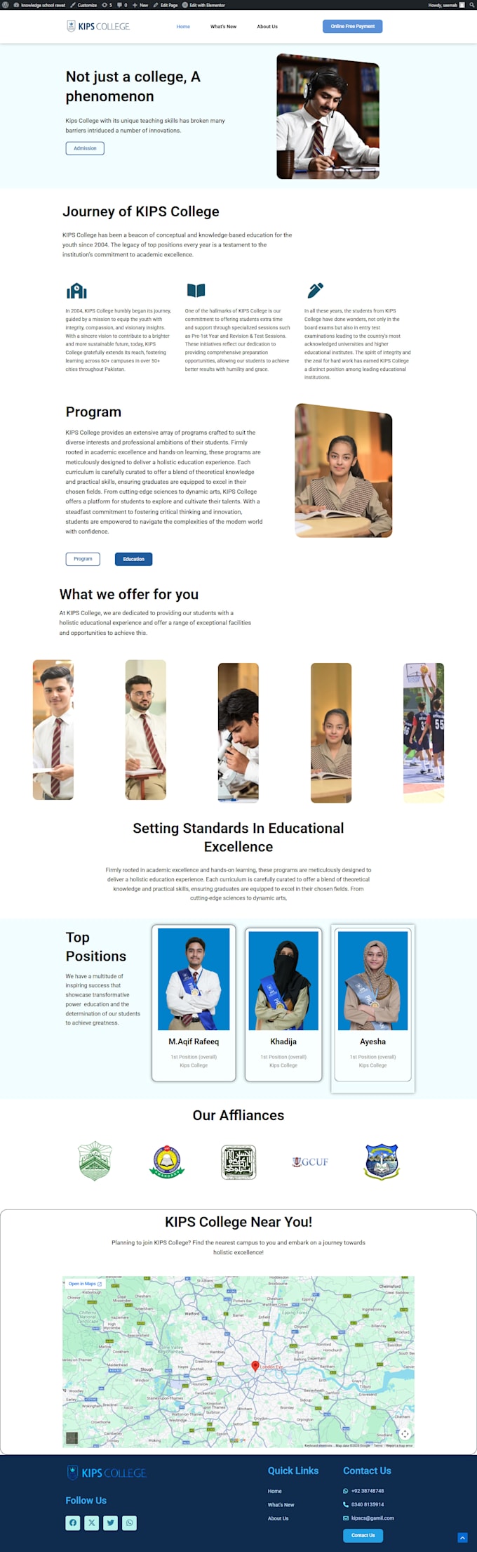 design a school, college, or university website