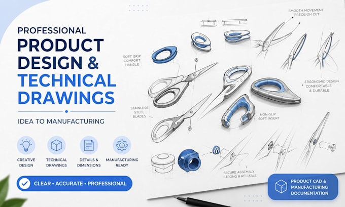 design exploded assembly drawing, product cad and manufacturing documentation