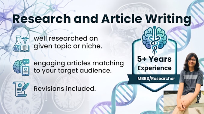 research and write high quality articles