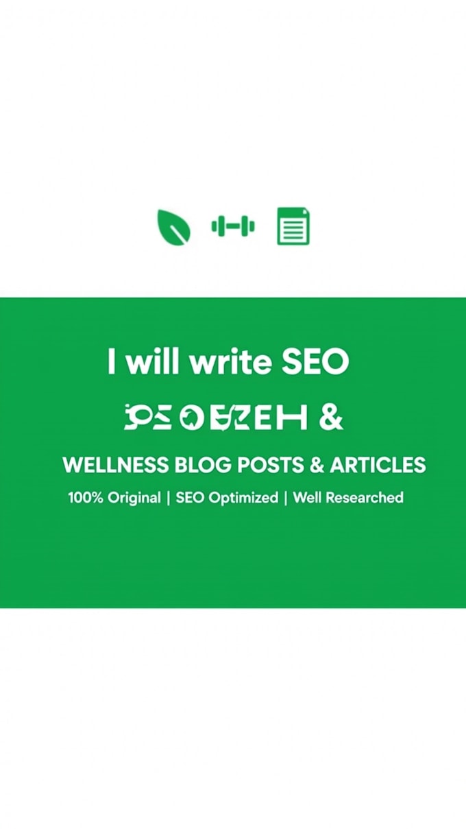write SEO health and wellness blog articles with keyword research