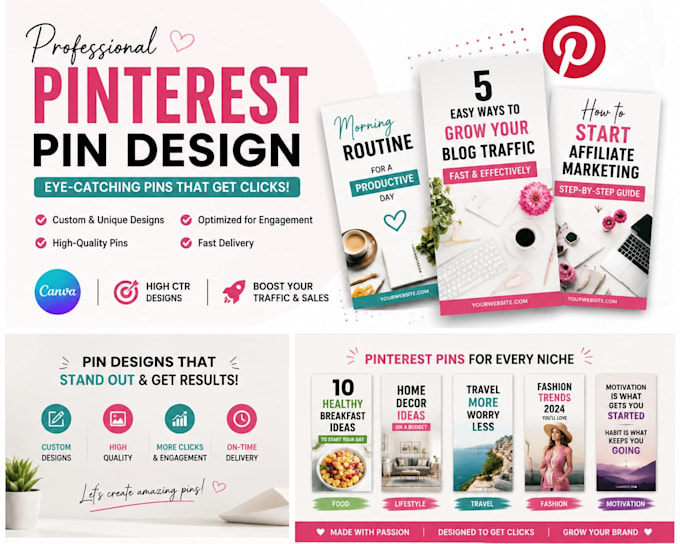 design professional pinterest pins using canva