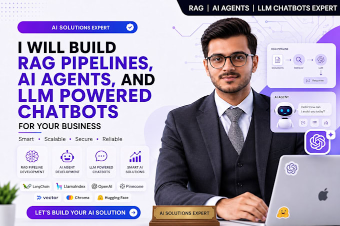 build rag pipelines, ai agents, and llm powered chatbots for your business