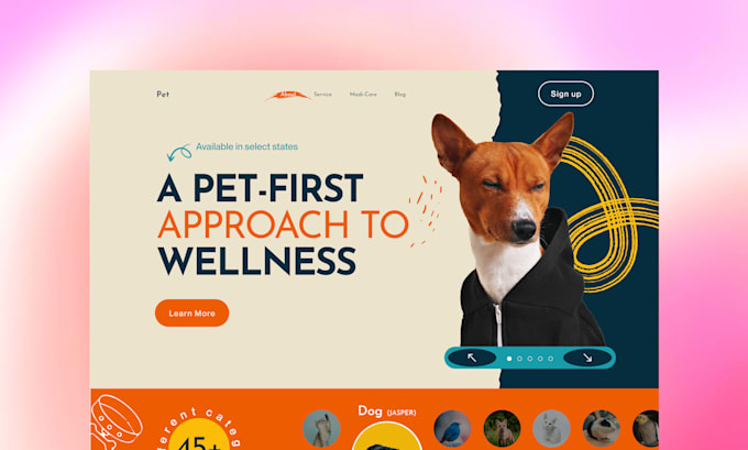 do figma website design, figma website ui ux design, and website design