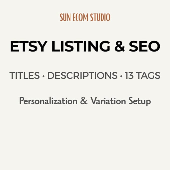 create and optimize etsy product listings