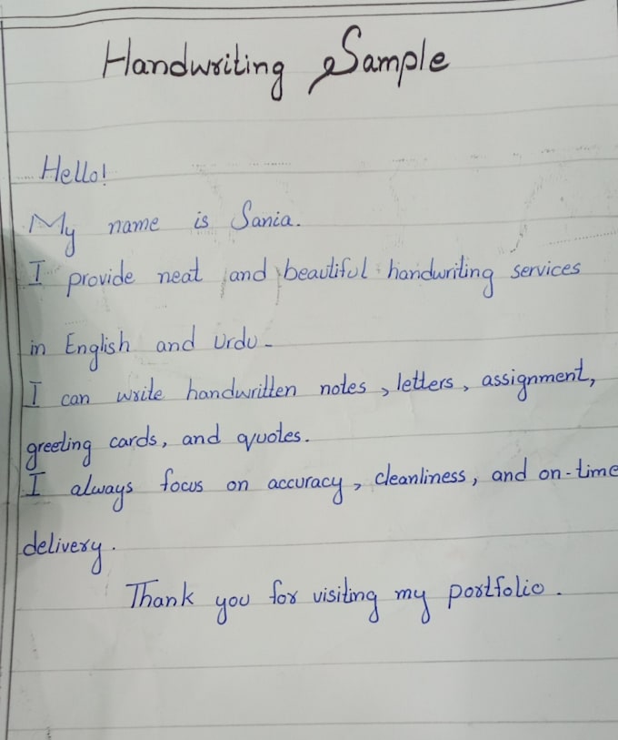 write handwritten letters and notes