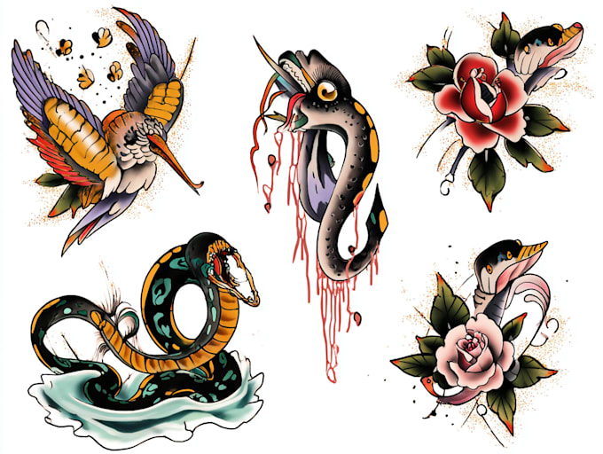 create a bold japanese inspired tattoo artwork concept