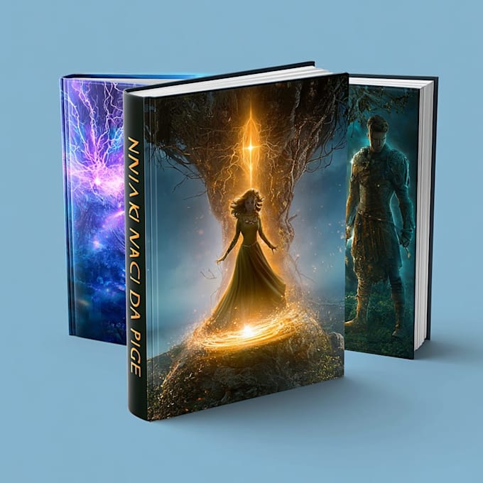 create illustrated fairytale book cover