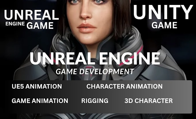 create ue5 character animation, 3d rigging and unreal engine game animation